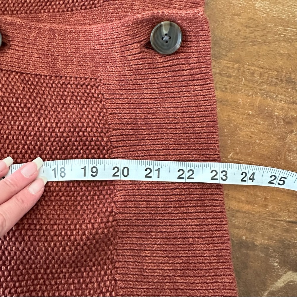 GAP cotton Cozy Knit Cardigan in Rust brown ladies size Large‎ NWT - Picture 5 of 7